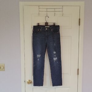 Levis Women's Distressed Blue Jeans